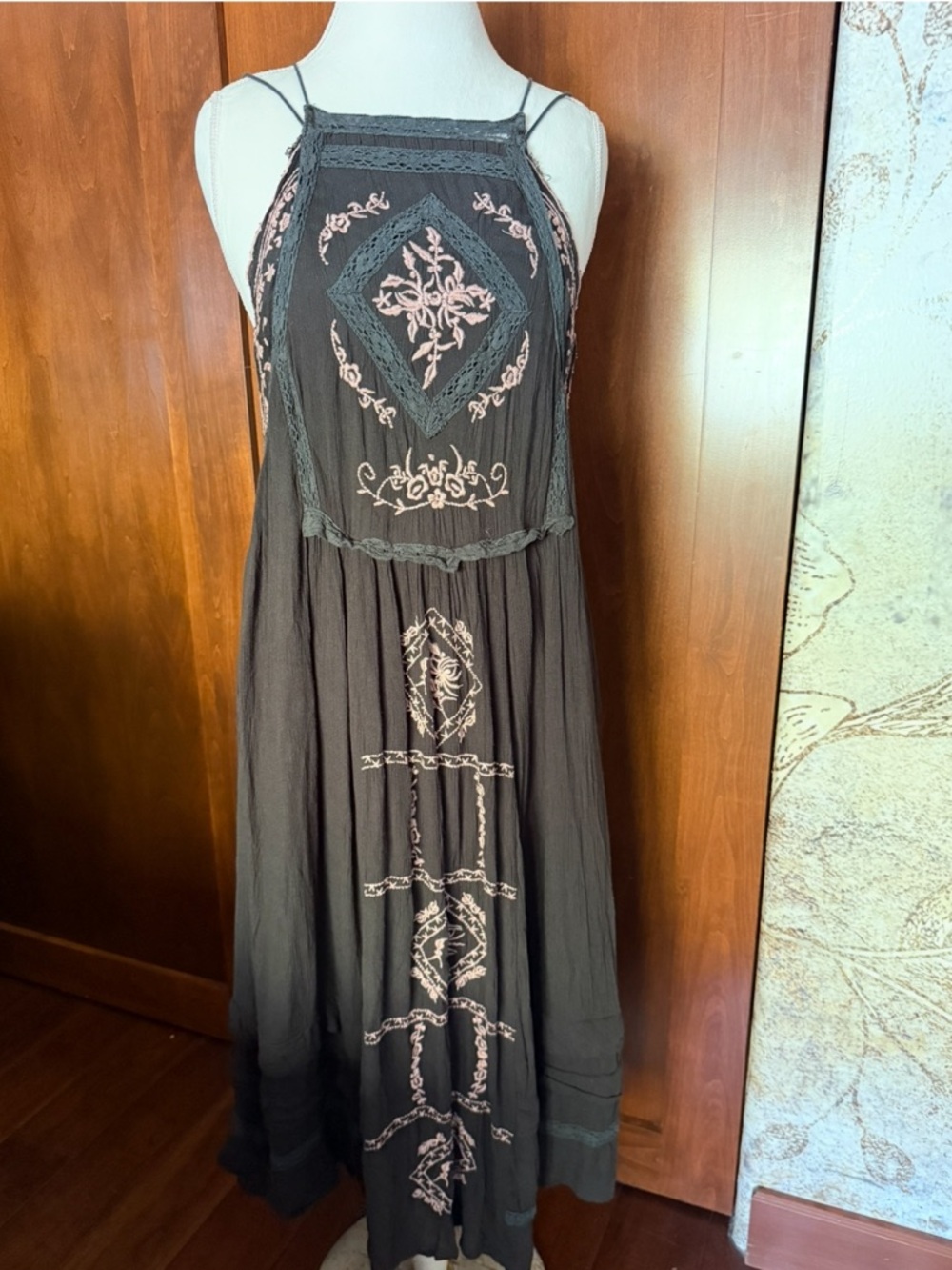 ⚜️ FREE PEOPLE DIAMONDS IN THE SKY MIDI DRESS SZ LARGE ⚜️